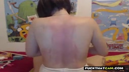 Caning Her Back Spanking Tits 1