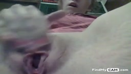 Teen pussy has a very wet orgasm