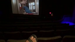 Girlfriend masturbating at Art Cinema