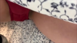 【店員乳首マンチラ】おマン○まで数センチ！！w乳首をねっとり盗撮されるだけでなく、パンツの隙間からキワキワまで撮影されてしまう、