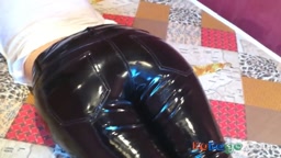 Squeezingmy  ass in shiny vinyl pants