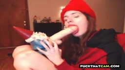 funny cam model sucks off a gnome