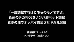 「一度調教すればこちらのモノですよ」近所のデカパイOLをナンパ即ペット調教!!