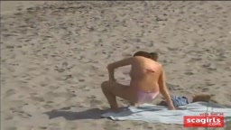 Getting A Handjob At The Beach