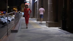 2020-07-30 Red transparent dress