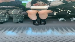 対面パンチラ　