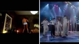 90's hip pop Roo'ra Kim Ji-hyun nude music video split screen