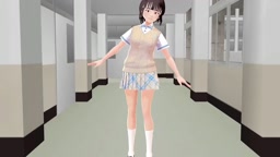 Toyota Nono Anime girl introduce herself with japanese uniform.【upskirt】