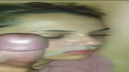 Cum on Sleeping Girls face