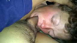 Asleep whit a dick in mouth