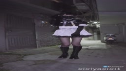 x020 [1080p] 战斗妹抖服户外 combat maid outdoor