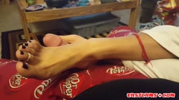 Asian footjob