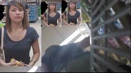 upskirt hot panty pretty girl in supermarket