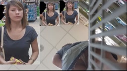 upskirt hot panty pretty girl in supermarket