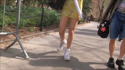 Blonde Teen in Yellow Flower Dress