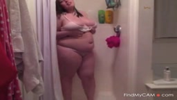 Sexy BBW Stripping in the shower - CassianoBR